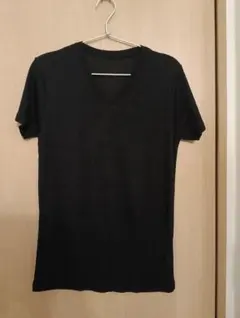 接触冷感メンズVネックTシャツ半袖М黒ブラック Coolishfact
