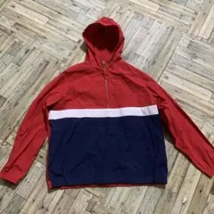 GU フード付きマウンテンパーカー レッド/ネイビー