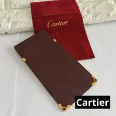 Cartier メガネケース ボルドー レザー - メルカリ