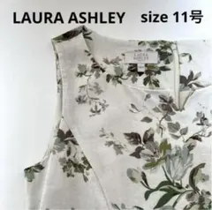 【美品】LAURA ASHLEYローラアシュレイ　花柄　ワンピース　11号