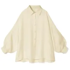 未使用 新品 GRL グレイル ドルマン スリーブ シアー シャツ イエロー F