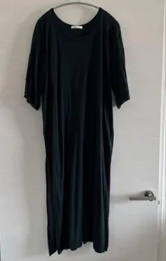 GALERIE VIE ダークグリーン 七分袖ロングワンピース