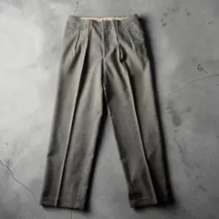 90s日本製 ウール100% 2タック グレンチェック スラックス W82