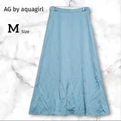 【エージーバイアクアガール】フレアスカート 光沢 M グリーン系