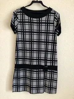 ワンピース 半袖 チェック柄