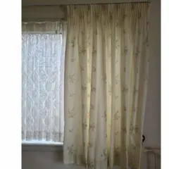 LAURA ASHLEY カーテン2枚 ドーニ－オールドローズ