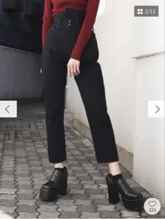 【新品】EMODA ハイウエストデニムパンツのサムネイル