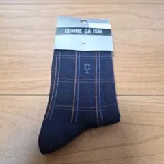 新品　COMME CA ISM 柄靴下 16ー18 ネイビー
