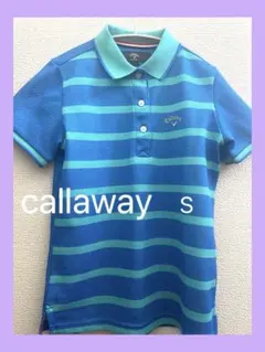 キャロウェイゴルフ　Callaway レディース半袖ポロシャツ S ボーダー