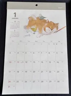 ⑱2027年 壁掛けカレンダー A4ぐうたらアニマル