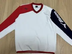 ミズノ 長袖Vネック ソフトテニス スウェット トレーナー m