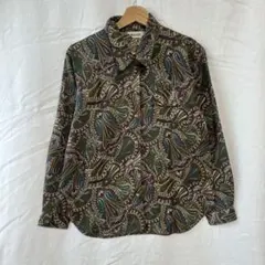 00's vintage アーカイブ グランジ y2kペイズリー柄 長袖シャツ