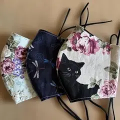 ハンドメイド　マスク　３点セット　レギュラーサイズ