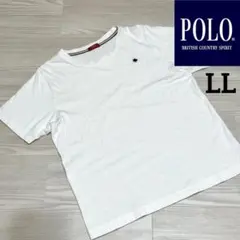 POLO ホワイト Vネック Tシャツ　LL
