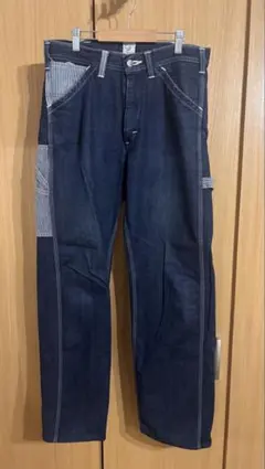 Lee ダークデニム ワークパンツ ストライプポケット付き