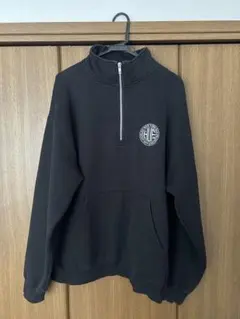 HUF ブラック ハーフジップ スウェット XL