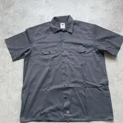 USA 古着Dickies 半袖ワークシャツ ネイビー フェード　XLサイズのサムネイル