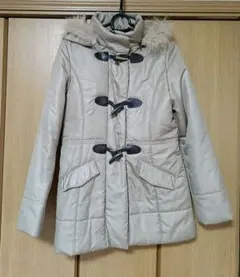 【美品】ROPE ロペ ファー付ダウンコート 9号（Sサイズ相当）ベージュ