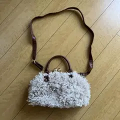 ボアショルダーバッグ ベージュ