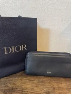 DIOR 長財布 ラウンドファスナー ブラック