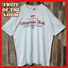 XL フルーツオブザルーム グレー メンズ プリント USA古着 半袖 Tシャツ