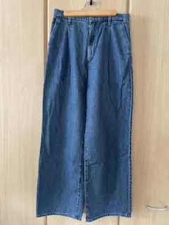 タックデニムパンツ