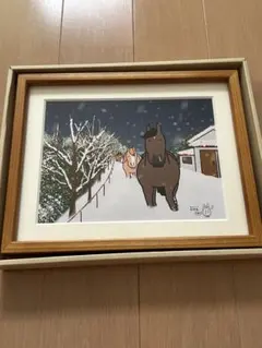 ドウデュース】武豊 イラストパネル おがわじゅり 直筆サイン入り 競馬