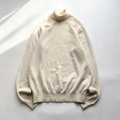 『LeCENT』高級カシミヤ100%／タートルネックセーター／M／手洗い可能