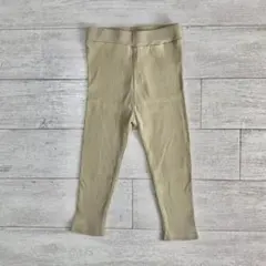 90cm futafuta リブ レギンス パンツ カーキ アースカラー