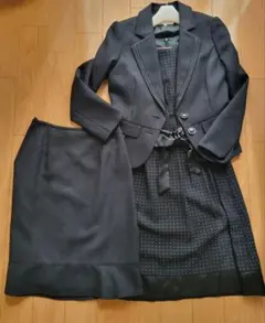 SAVIEM セレモニー3点セット　ジャケット・ワンピース・スカート　9号 黒