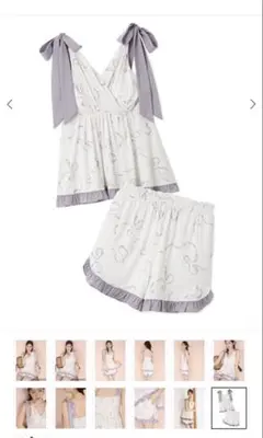 SNIDEL HOME 【接触冷感】カシュクールショルダーリボンセットアップのサムネイル