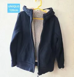 UNIQLO ボアスエットパーカー 120cm　ネイビー