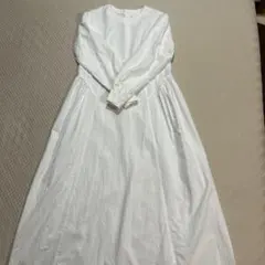 美品 iki イキ 長袖 ロングワンピース ドレス フリー 日本製