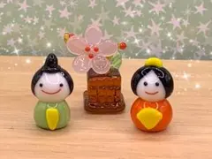 ガラス製 雛人形 ミニチュア 置物 桃の節句 - メルカリ