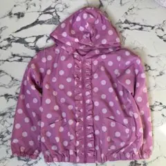 水玉模様フリル付きジャケット　　130