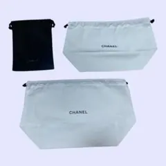 CHANEL 巾着袋　シャネル ポーチ　ノベルティ　3枚セット