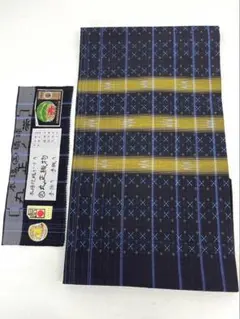 野原俊雄 南風原花織 夏9寸名古屋帯 未使用品 お太鼓柄 正絹 夏帯
