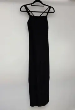 GRL ブラック キャミワンピース ロング