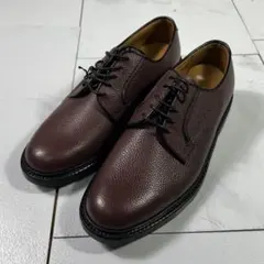 未使用品 REGAL リーガル プレーントウ 革底 ブラウン シボ革 24cm