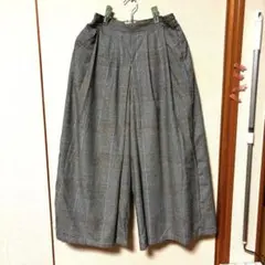チェック柄 ガウチョパンツ
