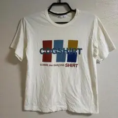 ギャルソン　シャツ　GARCONS 90S ブロック　ロゴ Tシャツ　白　Sのサムネイル