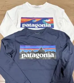 【美品】Patagonia パタゴニアキッズ 長袖 TシャツXS（5-6）