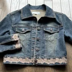 レストローズ　デニム　ジャケット　ショート　ボレロ　薔薇