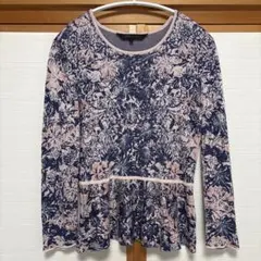 BCBGMAXAZRIA 長袖 ペプラム ニット トップス Sのサムネイル