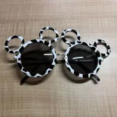 牛柄ミッキー型サングラス