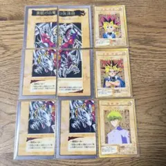 ブルーアイズホワイトドラゴン3体連結 ４枚セット おまけ付き バンダイ