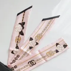 カメリアチェーン柄スカーフシャネル