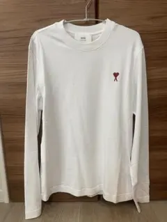 アミパリス　ホワイト オーガニックコットン AMI DE COEUR Tシャツ
