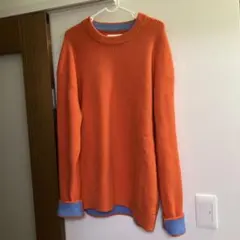 CIAOPANIC TYPY オレンジ　セーター ワッフル　ニット　切り替え