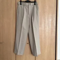 GU メンズ スラックス ベージュ シンプル